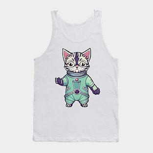 Astronaut cat outer space Tank Top